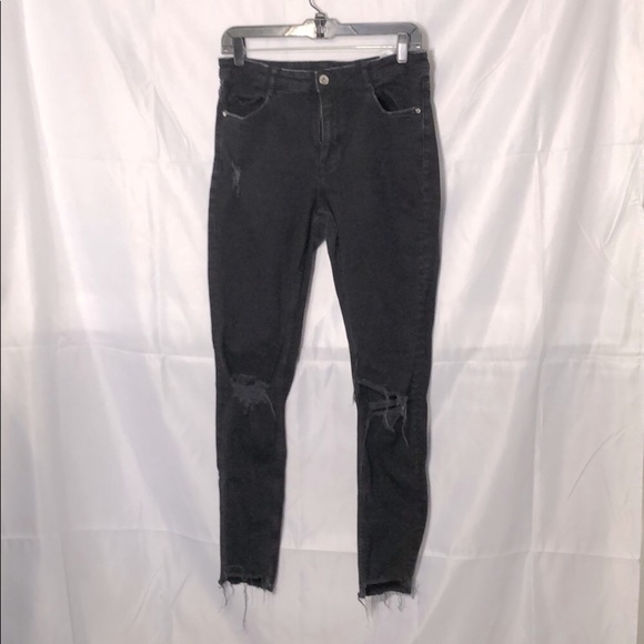 H&M Divided Black distressed jeans - Picture 1 of 6